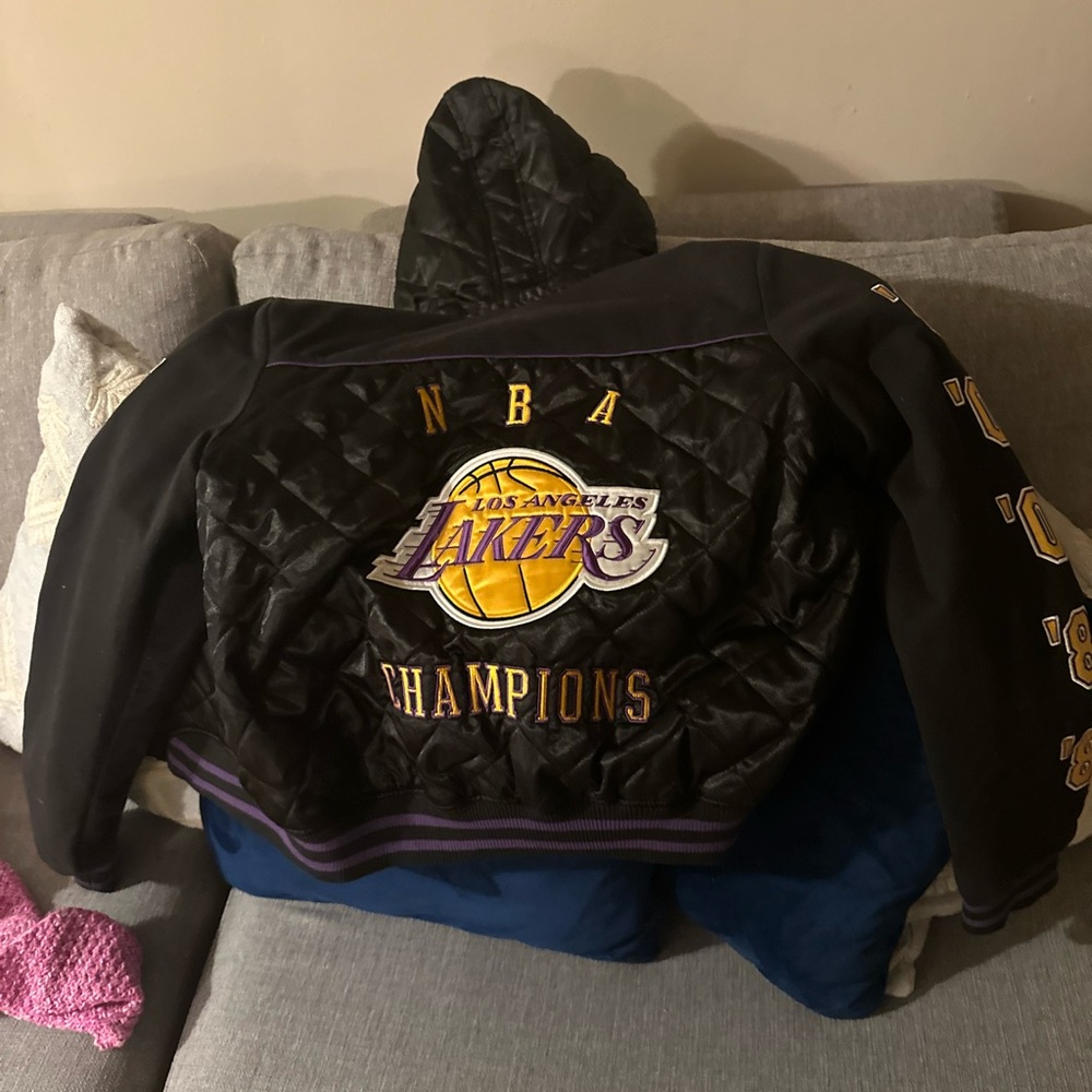 NBA Los Angeles Lakers Black Bomber Jacket